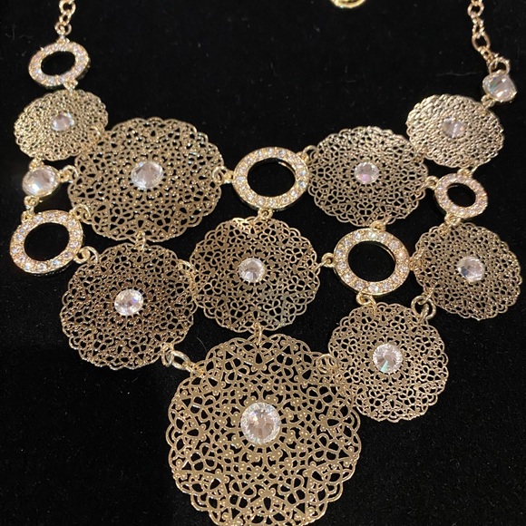 Erica Lyons signed statement necklace filigree - Picture 2 of 6